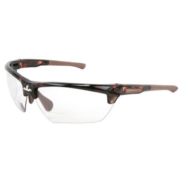 Dominatorâ„¢ DM3 Series Bifocal Readers 1.0 Diopter Clear MAX6Â® Lenses - Anti-Fog Safety Glasses Tortoise Shell Frame with Brown Temples