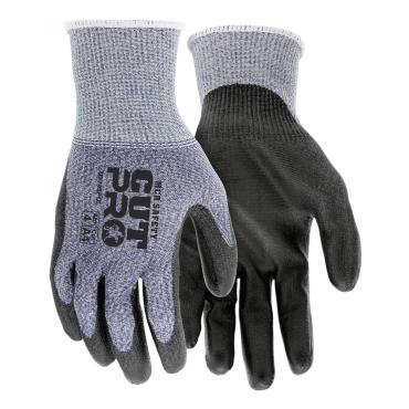 MCR Safety Cut Pro® 15 Gauge Hypermax™ Shell Cut, Abrasion and Puncture Resistant Work Gloves Polyurethane (PU) Coated Palm and Fingertips